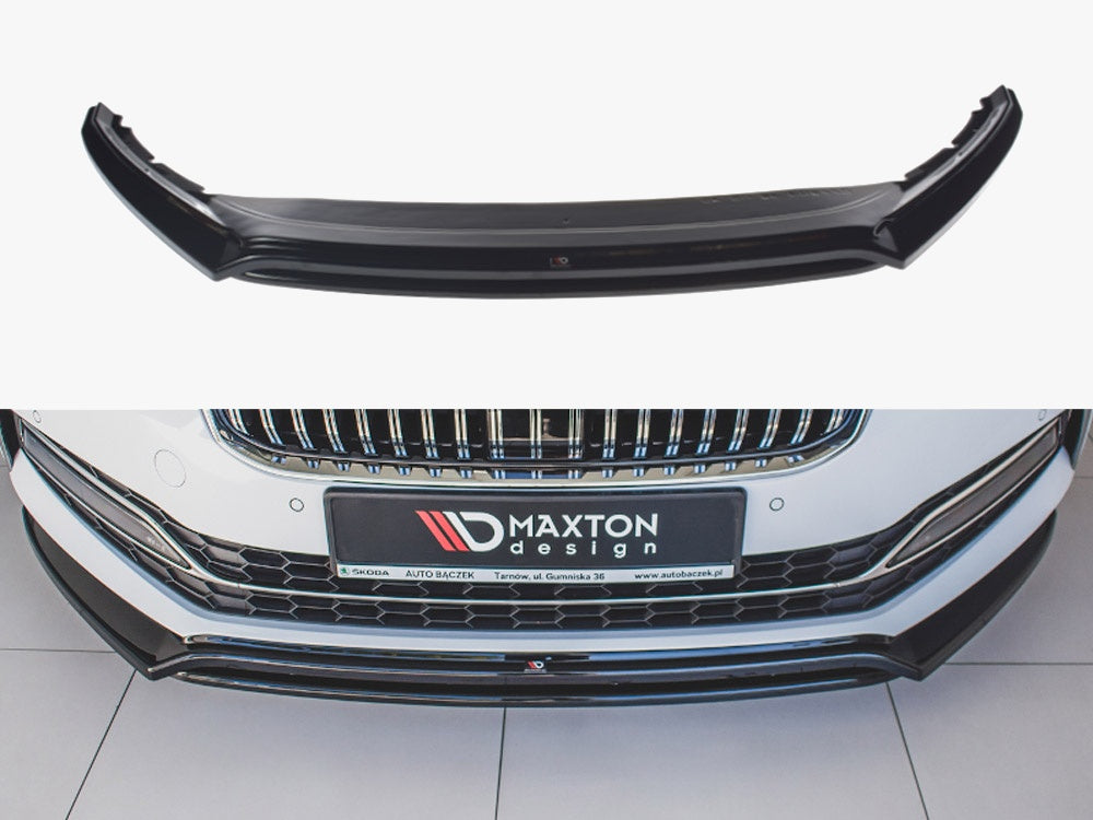 Maxton Design Front Splitter V.3 Skoda Superb Mk3 FL - Carbon Look