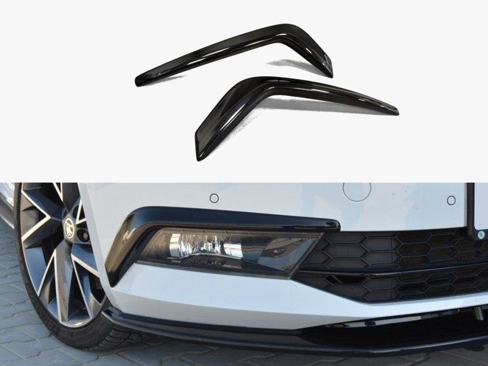 Maxton Design Frames For Lights Skoda Superb III - Carbon Look