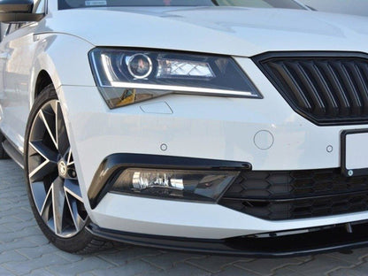 Maxton Design Frames For Lights Skoda Superb III - Carbon Look