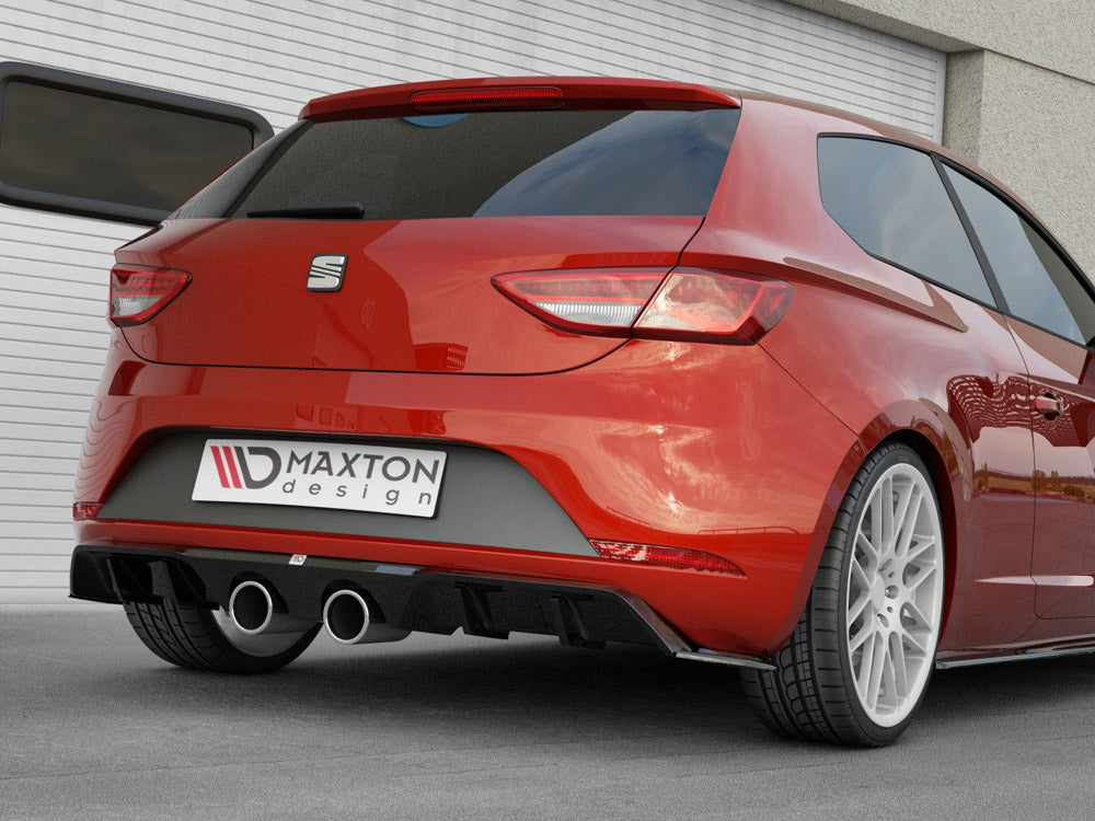 Maxton Design Rear Valance V.2 Seat Leon MK3 Cupra Facelift - Carbon Look