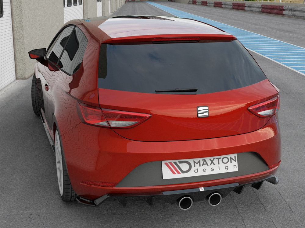 Maxton Design Rear Valance V.2 Seat Leon MK3 Cupra Facelift - Carbon Look