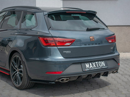 Maxton Design Rear Side Splitters V1 Seat Leon MK 3.5 Cupra ST (2017-) - Carbon Look