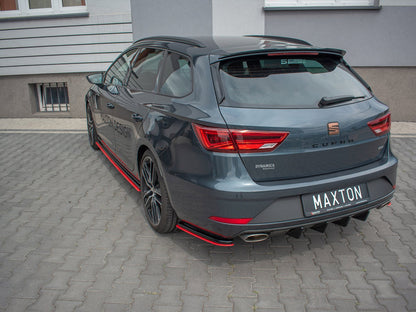 Maxton Design Rear Side Splitters V.4 Seat Leon Cupra Mk3 FL Sportstourer