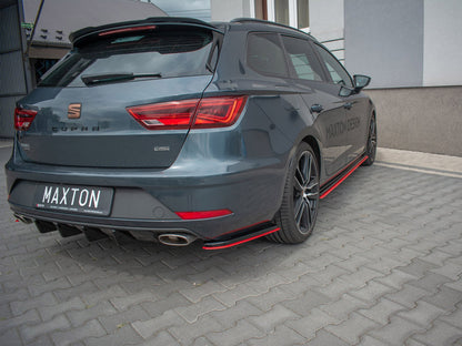 Maxton Design Rear Side Splitters V.4 Seat Leon Cupra Mk3 FL Sportstourer
