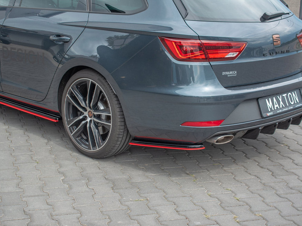 Maxton Design Rear Side Splitters V.4 Seat Leon Cupra Mk3 FL Sportstourer