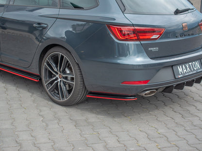 Maxton Design Rear Side Splitters V.4 Seat Leon Cupra Mk3 FL Sportstourer