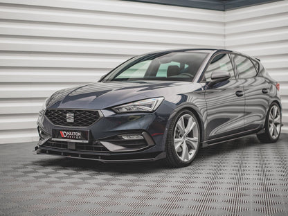 Maxton Design Street PRO Front Splitter + Flaps Seat Leon FR Mk4