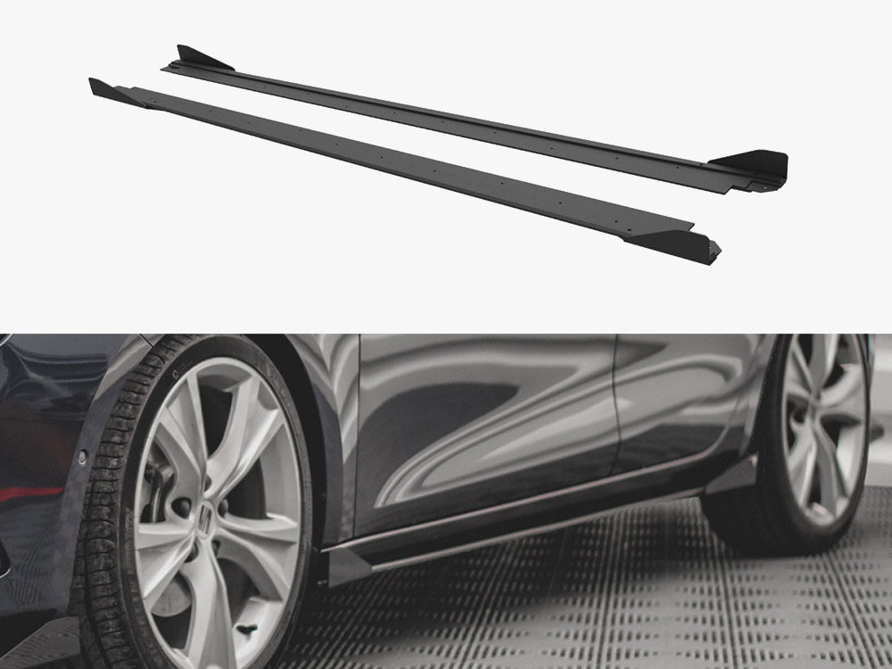 Maxton Design Street PRO Side Skirts Diffusers + Flaps Seat Leon FR Mk4