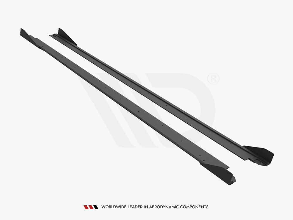 Maxton Design Street PRO Side Skirts Diffusers + Flaps Seat Leon FR Mk4