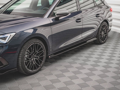 Maxton Design Side Skirts Diffusers V.2 Seat Leon FR ST / Hatchback Mk4 / Cupra Leon ST / Hatchback Mk1 / Mk1 Facelift