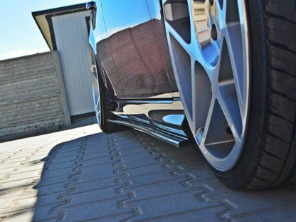 Maxton Design Side Skirts Diffusers SAAB 9-3 Turbo X / Aero Facelift - Carbon Look