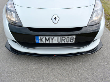 Maxton Design Front Splitter V.1 Renault CLIO MK3 RS Facelift (2009-2012) - Carbon Look