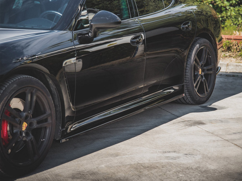 Maxton Design Side Skirts Diffusers V1 Porsche Panamera Turbo 970 Facelift (2013-2016)