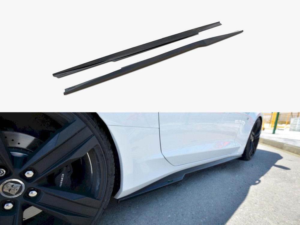 Maxton Design Side Skirts Splitters Chevrolet Camaro 6TH-GEN. Phase-i 2SS Coupe (2016-2018) - Carbon Look