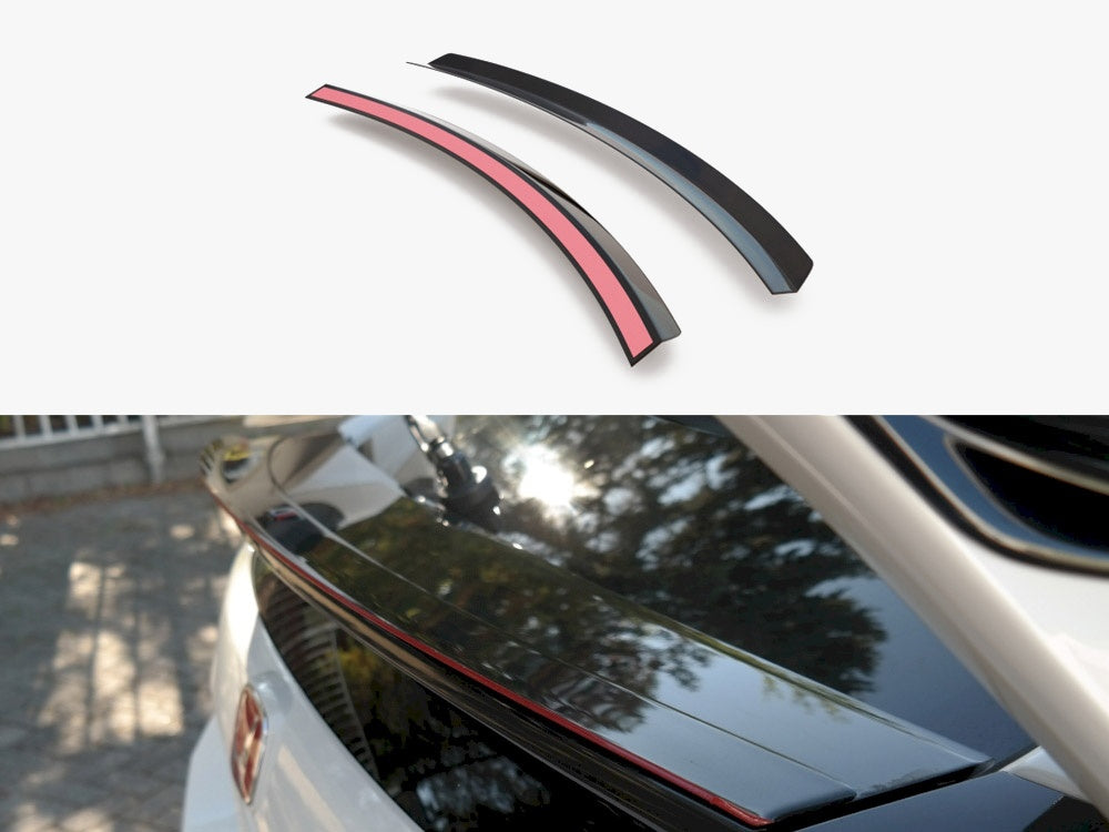 Maxton Design Bottom Spoiler CAP V.3 Honda Civic Type-R Mk10 - Carbon Look