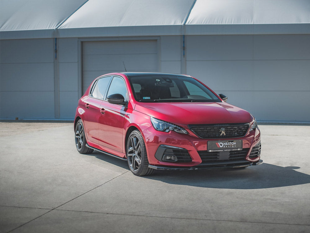 Maxton Design Reduced - Front Splitter V.2 Peugeot 308 GT Mk2 Facelift - Carbon Look