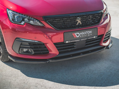 Maxton Design Reduced - Front Splitter V.2 Peugeot 308 GT Mk2 Facelift - Carbon Look