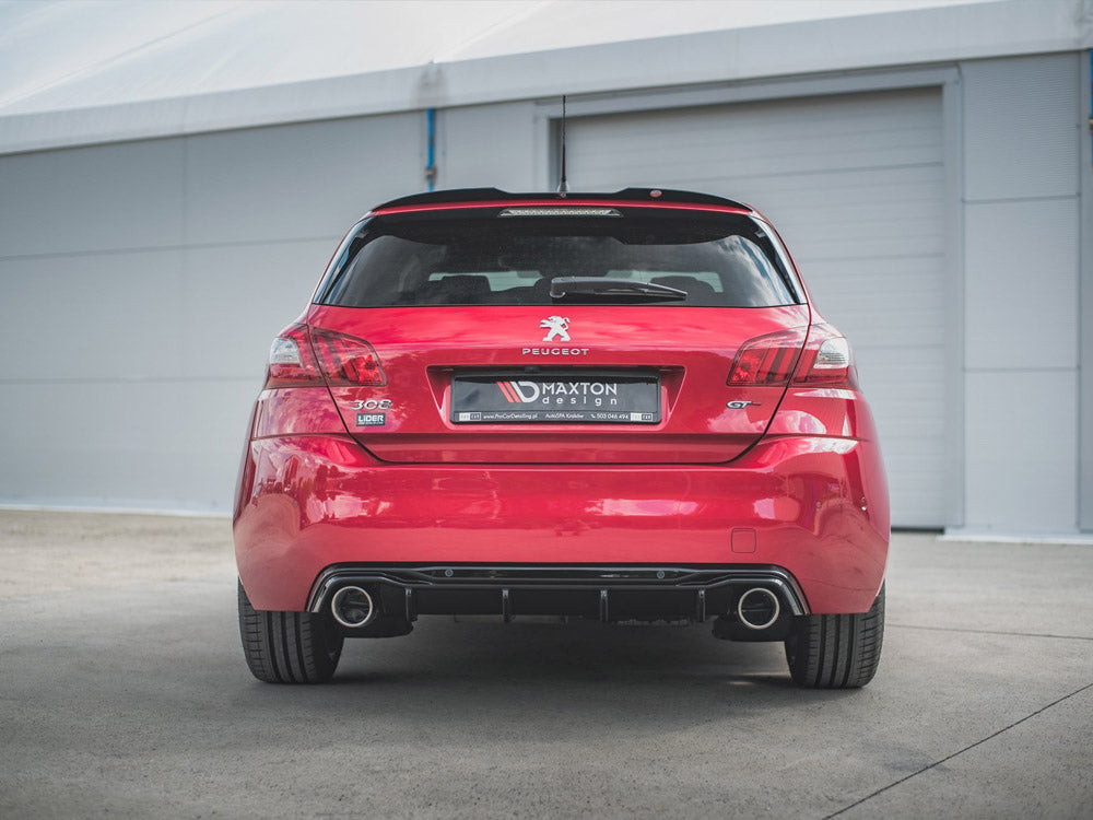 Maxton Design Rear Valance + Exhaust Ends Imitation Peugeot 308 GT Mk2 Facelift