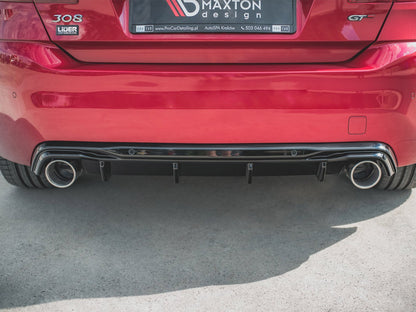 Maxton Design Rear Valance + Exhaust Ends Imitation Peugeot 308 GT Mk2 Facelift