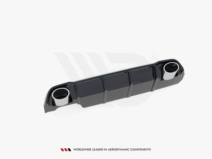 Maxton Design Rear Valance + Exhaust Ends Imitation Peugeot 308 SW Mk2 Facelift