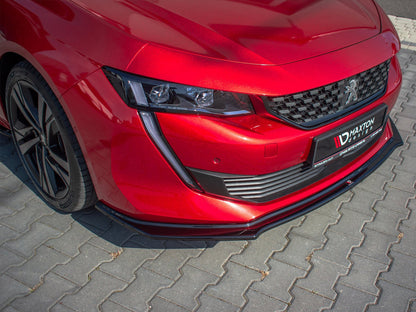 Maxton Design Front Splitter V.2 Peugeot 508 Mk2 - Carbon Look