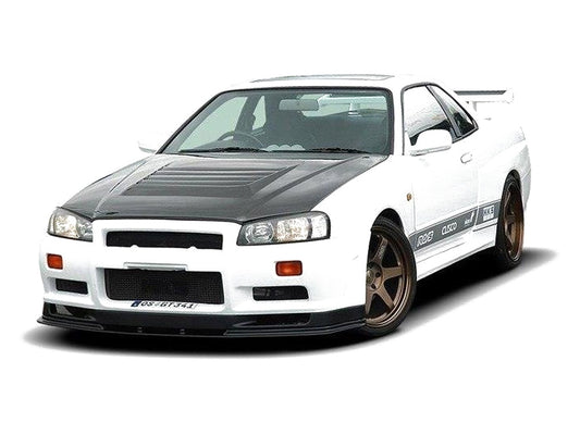 Maxton Design Front Splitter  Nissan Skyline R34 GTR (For 2299 Bumper) GTR Look (1998-2002)