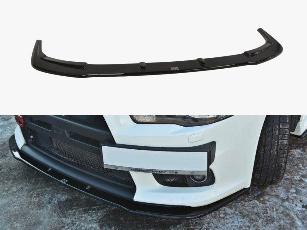 Maxton Design Front Splitter V.1 Mitsubishi Lancer EVO X (2007-2015) - Textured