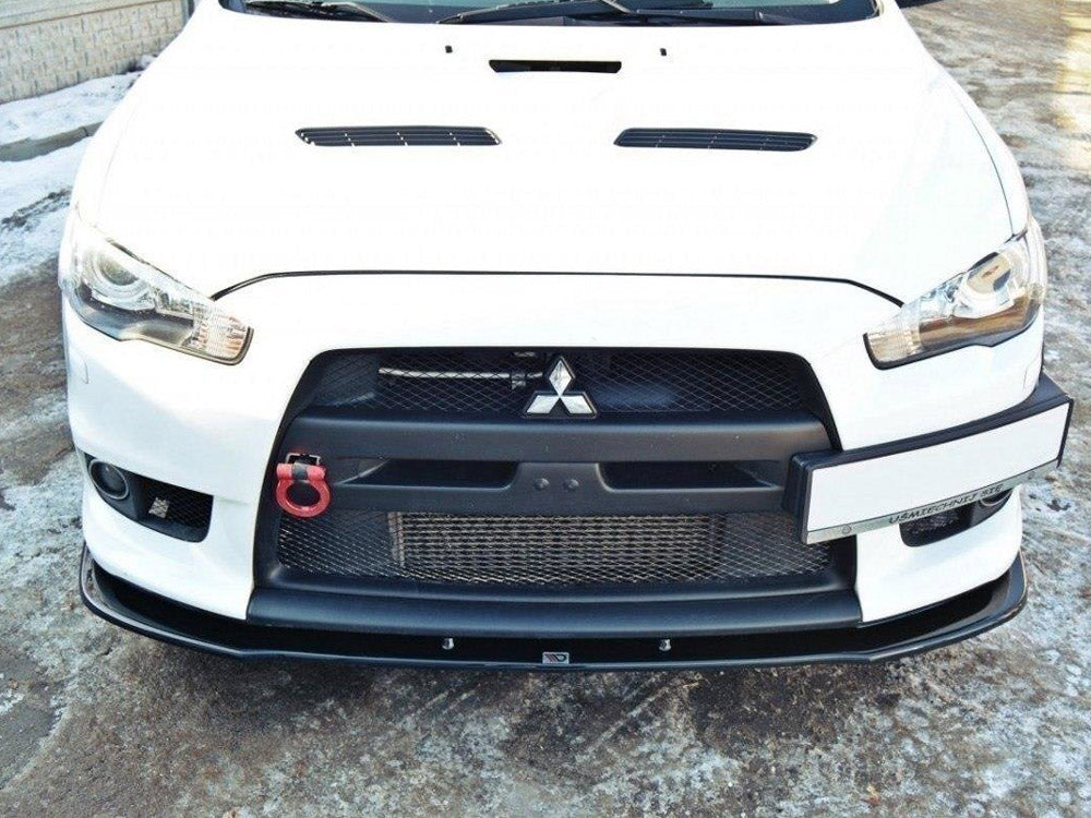Maxton Design Front Splitter V.1 Mitsubishi Lancer EVO X (2007-2015) - Textured