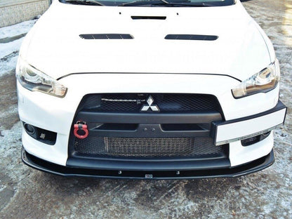 Maxton Design Front Splitter V.1 Mitsubishi Lancer EVO X (2007-2015) - Textured