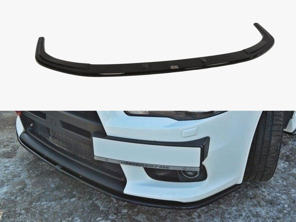 Maxton Design Front Splitter V.2 Mitsubishi Lancer EVO X (2007-2015) - Carbon Look