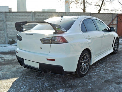 Maxton Design Central Rear Splitter Mitsubishi Lancer EVO X (W/vertical Bars) (2007-2015)