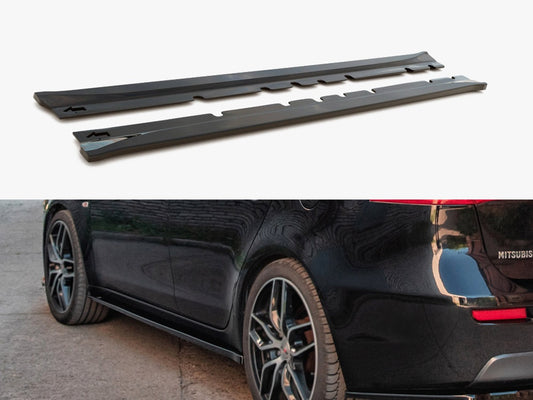 Maxton Design Side Skirts Diffusers Mitsubishi Lancer MK8 (2007-2016)