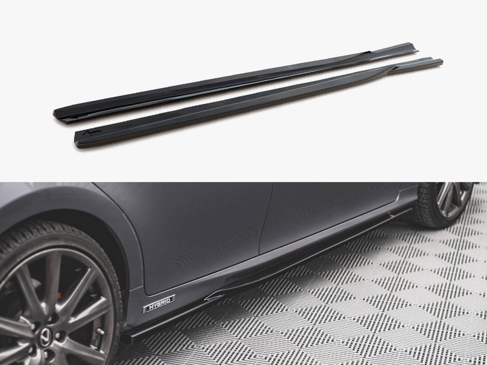 Maxton Design Side Skirts Diffusers Lexus GS F Sport MK4(L10) (2012-2015) - Carbon Look