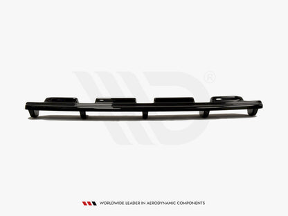 Maxton Design Central Rear Splitter (Vertical Bars) BMW 6 Gran Coupe M-Sport - Textured