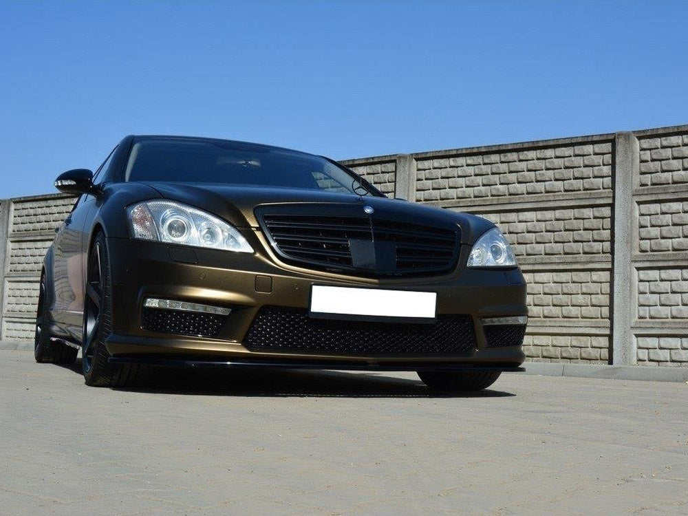 Maxton Design Front Splitter Mercedes S-class W221 AMG - Carbon Look