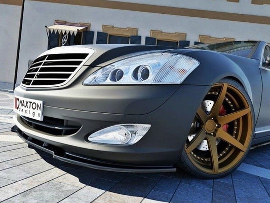 Maxton Design Front Splitter Mercedes S-class W221 - Carbon Look