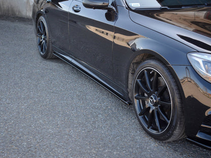 Maxton Design Side Skirts Diffusers V.1 Mercedes-Benz S-Class AMG-Line W222 - Textured