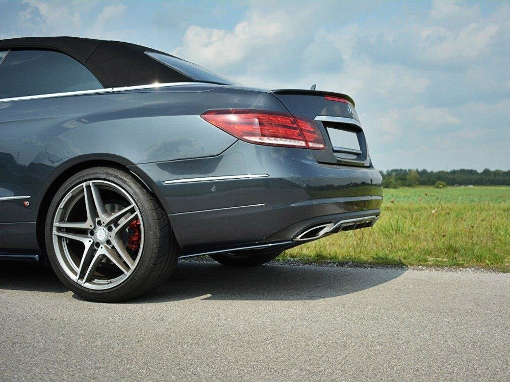 Maxton Design Rear Side Splitters Mercedes - Benz E Coupe / Cabrio C207 Facelift / A207 Facelit - Carbon Look