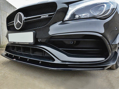 Maxton Design Front Splitter V.1 Mercedes CLA 45 AMG C117 (Facelift) (2017-UP) - Carbon Look