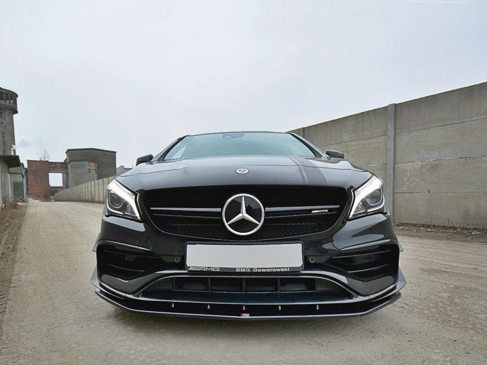 Maxton Design Front Splitter V.1 Mercedes CLA 45 AMG C117 (Facelift) (2017-UP) - Carbon Look