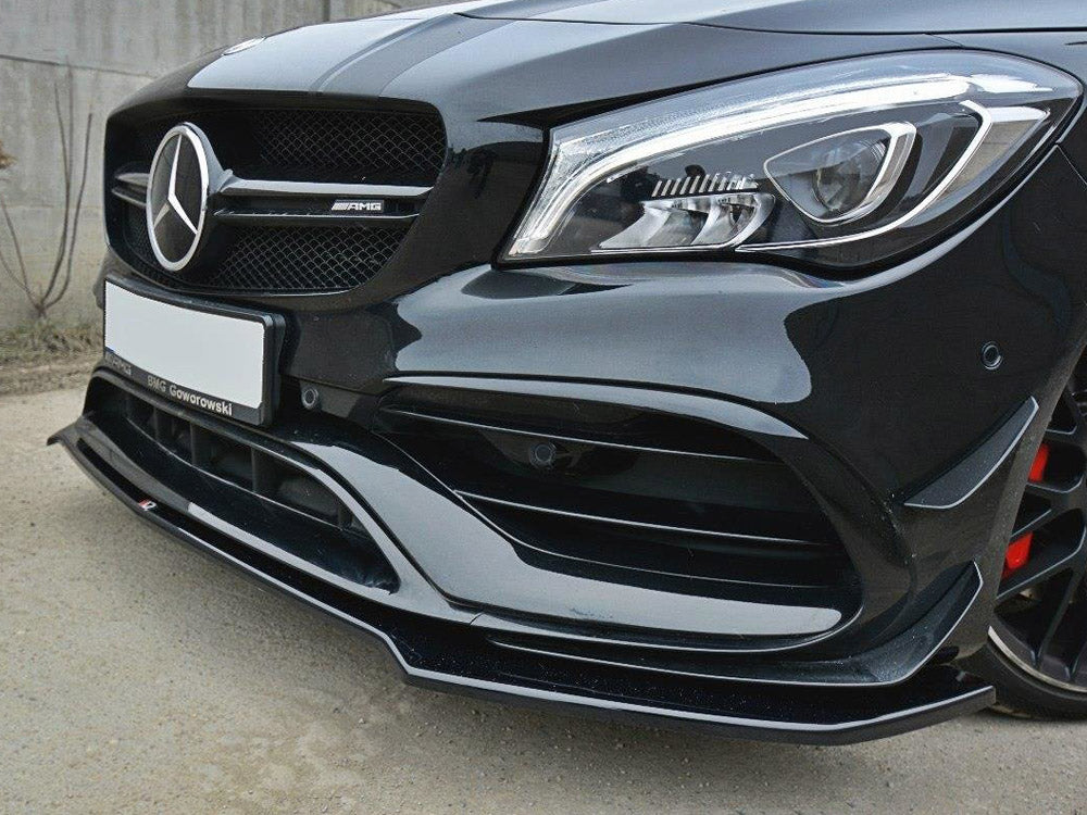 Maxton Design Front Splitter V.2 Mercedes CLA 45 AMG C117 (Facelift) (2017-UP) - Textured