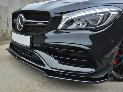 Maxton Design Front Splitter V.2 Mercedes CLA 45 AMG C117 (Facelift) (2017-UP) - Textured