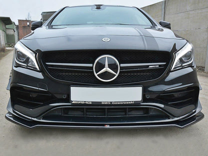 Maxton Design Front Splitter V.2 Mercedes CLA 45 AMG C117 (Facelift) (2017-UP) - Textured