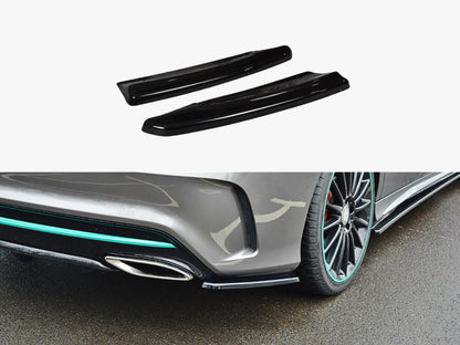 Maxton Design Rear Side Splitters Mercedes-Benz CLA C117 AMG-Line Facelift - Textured