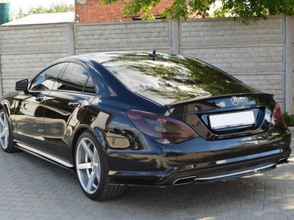Maxton Design Central Rear Splitter Mercedes CLS C218 Amg-line (Without A Vertical BAR) (2011-2014)