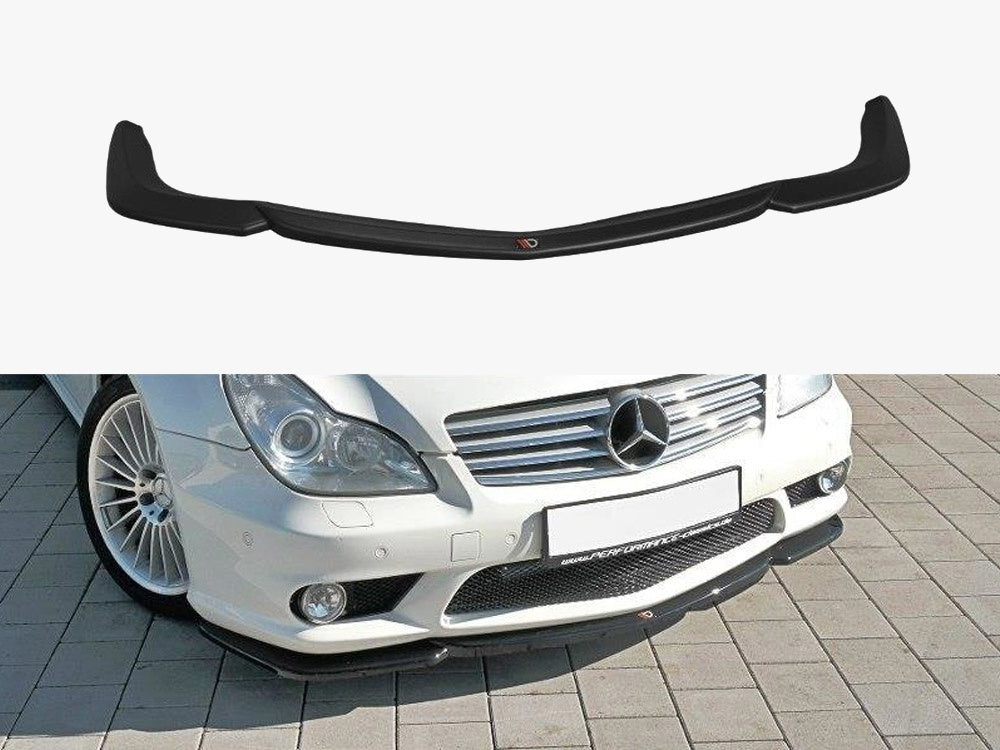 Maxton Design Front Splitter V.1 Mercedes CLS C219 55AMG Sedan (2004-2006) - Carbon Look