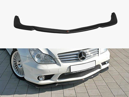 Maxton Design Front Splitter V.1 Mercedes CLS C219 55AMG Sedan (2004-2006) - Carbon Look