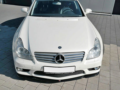 Maxton Design Front Splitter V.1 Mercedes CLS C219 55AMG Sedan (2004-2006) - Carbon Look