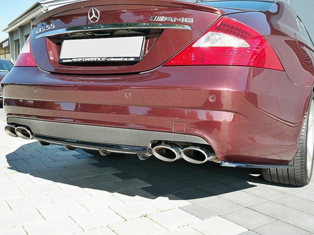 Maxton Design Rear Valance Mercedes CLS C219 55 AMG (2004-2006) - Carbon Look