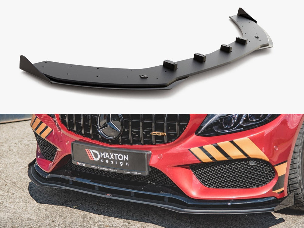 Maxton Design Street PRO Front Splitter + Flaps Mercedes - AMG C43 Coupe C205